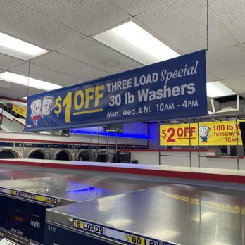 Coin Laundry - Specials for three loads 30lbs washers. Every Monday, Wednesday, & Friday between the hours of 10am - 4pm. - Laundromat Near Me - Santa Ana, California Coin Laundry - Specials for three loads 30lbs washers. Every Monday, Wednesday, & Friday between the hours of 10am - 4pm. - Laundromat Near Me - Santa Ana, California