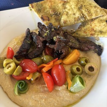 Medi Terra - Skirt steak hummus bowl - Mediterranean Near Me - Boca Raton, Florida Medi Terra - Skirt steak hummus bowl - Mediterranean Near Me - Boca Raton, Florida