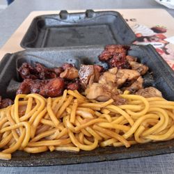 Pei Wei Asian Express - Mongolia spicy chicken, bourbon chicken and noodles