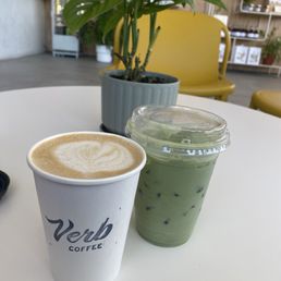 Black Sesame Matcha (right) & Maple Spiced Latte (left) Black Sesame Matcha (right) & Maple Spiced Latte (left)