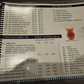 Cafe Dazzling - Drink Menu - Ramen Near Me - Tracy, California
