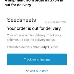 Seedsheet - Delivery date