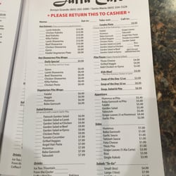Jaffa Cafe - Menu options