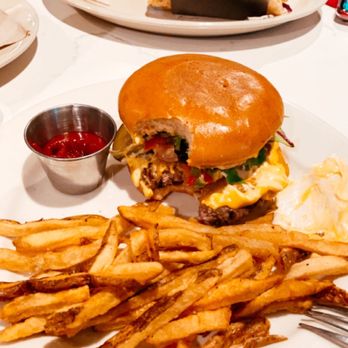 bellagreen - The A burger with fries - American Near Me - Houston, Texas bellagreen - The A burger with fries - American Near Me - Houston, Texas