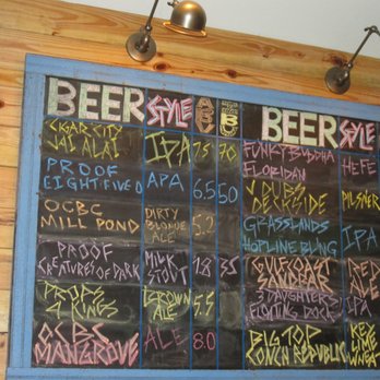 Scallop Republic - Beer Offerings on Chalk Board - Beer Bar Near Me - Port St Joe, Florida Scallop Republic - Beer Offerings on Chalk Board - Beer Bar Near Me - Port St Joe, Florida