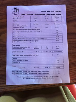 Menu photo 1 Rollies BBQ Alice, TX