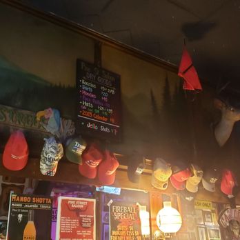 Pine Street Saloon - Pro-Trump merchandise at the bar - Dive Bars Near Me - Paso Robles, California