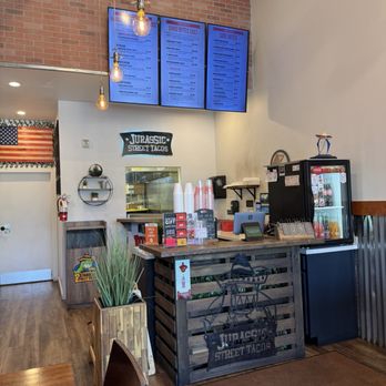 Jurassic Tacos Pleasant Grove - Counter with menu - Tacos Near Me - Pleasant Grove, Utah Jurassic Tacos Pleasant Grove - Counter with menu - Tacos Near Me - Pleasant Grove, Utah