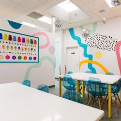 Party Room.  Disco Balls, Ice Cream, Candy Installation.