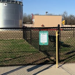 Separate gated areas for big and small dogs Separate gated areas for big and small dogs