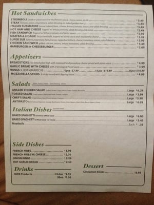 Menu photo 2 Main Street Pizza Williamsburg, OH