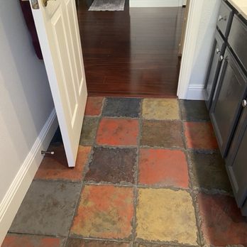 California Carpets & Design Center - This is the guest bath with the same unsightly tile as the laundry room. - Carpeting Near Me - Rocklin, California