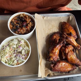HoneyFire BBQ - Chicken wings and creamy coleslaw and baked beans - Barbeque Near Me - Nashville, Tennessee HoneyFire BBQ - Chicken wings and creamy coleslaw and baked beans - Barbeque Near Me - Nashville, Tennessee