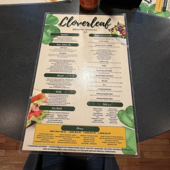 Cloverleaf - Menu - Breakfast & Brunch Near Me - Bedford, Indiana Cloverleaf - Menu - Breakfast & Brunch Near Me - Bedford, Indiana