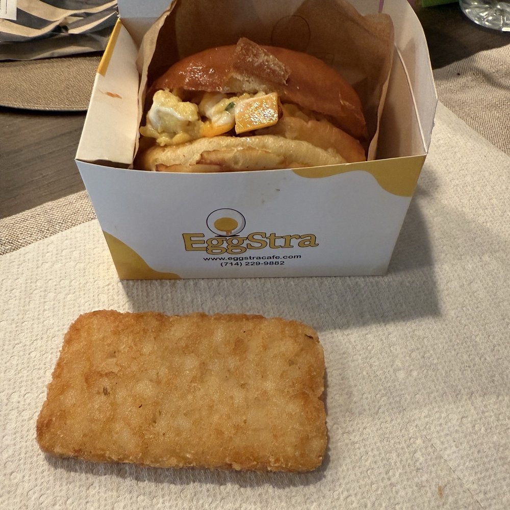 EggStra - Bacon Egg Cheese with hash brown - Breakfast & Brunch Near Me - Buena Park, California EggStra - Bacon Egg Cheese with hash brown - Breakfast & Brunch Near Me - Buena Park, California