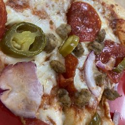 Pepperoni, Sausage, Onion, Jalapeño Pizza! Pepperoni, Sausage, Onion, Jalapeño Pizza!
