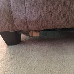 Structural defect under sofa