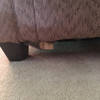 Rooms To Go - Structural defect under sofa - Furniture Stores Near Me - Charlotte, North Carolina