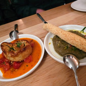 Miriam - LT- Spanakopita (good) RT- Babaganoush (terrible) - Mediterranean Near Me - New York, New York