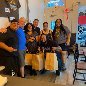 Handsome Devil - I'm the old geezers in the blue tee shirt. - Barbeque Near Me - Poughkeepsie, New York