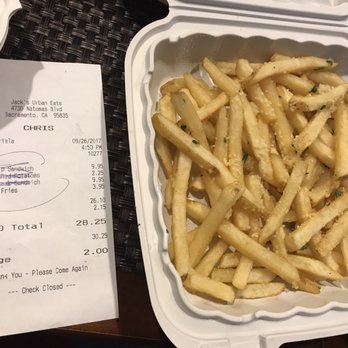 Jack's Urban Eats - Ordered urban fries, got home to garlic fries. Glad they were same price. Not cool, not cool at all. - Sandwiches Near Me - Sacramento, California