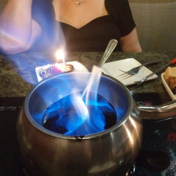 The Melting Pot - Flaming Dark & Dulce chocolate with sea salt - Fondue Near Me - Columbus, Ohio The Melting Pot - Flaming Dark & Dulce chocolate with sea salt - Fondue Near Me - Columbus, Ohio
