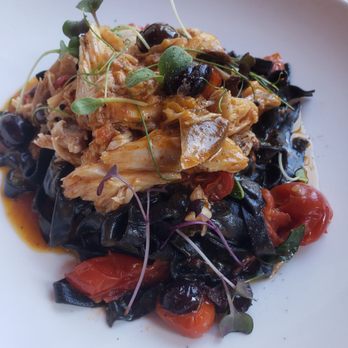 Caravaggio - Squid ink pasta w delicious fish and seafood! - Italian Near Me - New York, New York