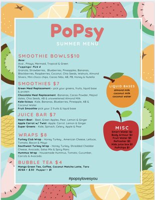 Menu photo 1 PoPsy Tupelo, MS Menu photo 1 PoPsy Tupelo, MS