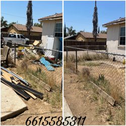 Maran-ata Cleanups - Before and after pictures side yard trash removal.