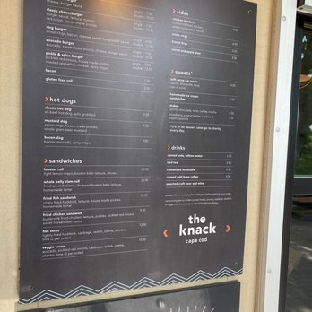 the knack - Menu - Seafood Near Me - Orleans, Massachusetts