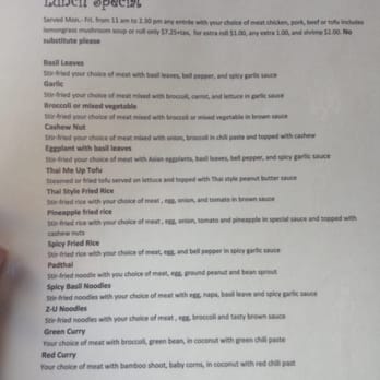 Thai Me Up - Lunch menu - Thai Near Me - Pittsburgh, Pennsylvania Thai Me Up - Lunch menu - Thai Near Me - Pittsburgh, Pennsylvania
