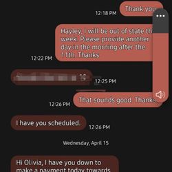 Russell B Skinner, MD - I informed Hayley that I would make a payment at my upcoming appointment. But she wasn't about to send my refill request.