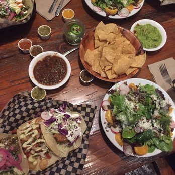 Tacovore - That salad was the best thing we ate; chips + salsa also very good. - Mexican Near Me - Eugene, Oregon