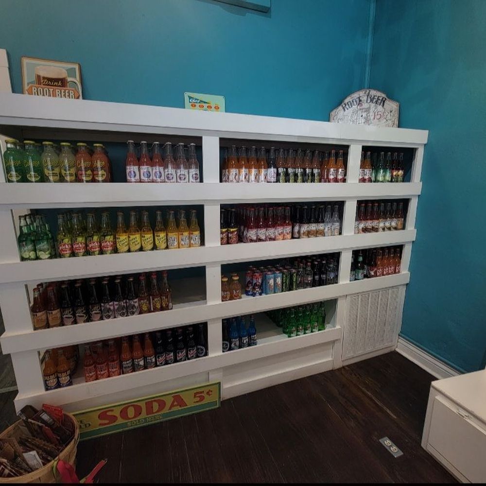 Hey Sugar Candy Store- Decatur - a shelf of sodas - Candy Stores Near Me - Decatur, Texas Hey Sugar Candy Store- Decatur - a shelf of sodas - Candy Stores Near Me - Decatur, Texas