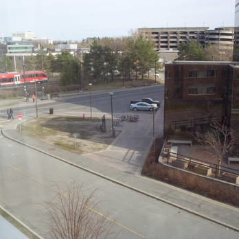 Prescott House - View of the O-Train from my 5th floor room - University Housing Near Me - Ottawa, Ontario