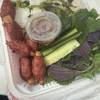 Quay 168 - Grilled Pork Sugar Cane Sausage Combo - Noodles Near Me - San Jose, California