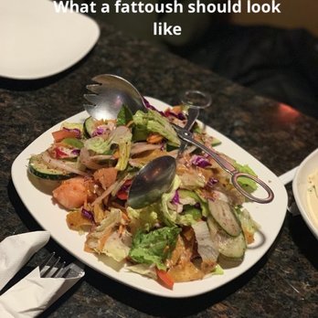 Mezza Mediterranean Grille - This what a fattoush should look like fresh and full of veggies - Mediterranean Near Me - Rochester Hills, Michigan Mezza Mediterranean Grille - This what a fattoush should look like fresh and full of veggies - Mediterranean Near Me - Rochester Hills, Michigan