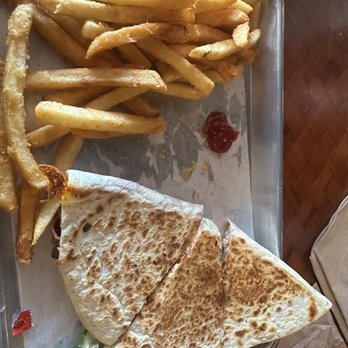 The Local Market - Grilled chicken bacon quesadilla w barbecue sauce and pickles French fries - Sandwiches Near Me - Destin, Florida The Local Market - Grilled chicken bacon quesadilla w barbecue sauce and pickles French fries - Sandwiches Near Me - Destin, Florida