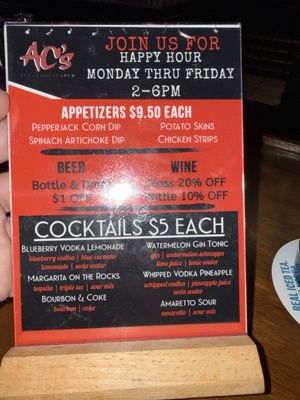 Menu photo 1 AC's Steakhouse Pub - Hernando Hernando, MS