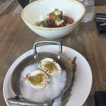 Black Walnut  - We had 2 of the oysters (delicious!!) and an order of the pork belly. Favorite courses of the night! - New American Near Me - Oklahoma City, Oklahoma