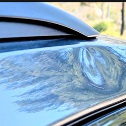 Protek Dent & Scratch Removal - Before picture A Pillar deep dent.On this Audi SQ5.