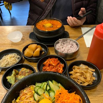 Korean Tofu House - 18. Bibimbap 6. Kimchi Tofu Soup - Korean Near Me - Seattle, Washington Korean Tofu House - 18. Bibimbap 6. Kimchi Tofu Soup - Korean Near Me - Seattle, Washington