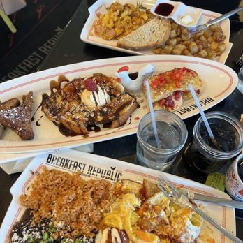 Breakfast Republic - Today's breakfast with the sampler French toast - Breakfast & Brunch Near Me - Long Beach, California Breakfast Republic - Today's breakfast with the sampler French toast - Breakfast & Brunch Near Me - Long Beach, California