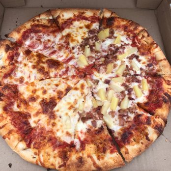 Peppy's Pizza-Subs & Bakery - Half cheese half pineapple and bacon, yummm.... - Pizza Near Me - Troy, Michigan Peppy's Pizza-Subs & Bakery - Half cheese half pineapple and bacon, yummm.... - Pizza Near Me - Troy, Michigan