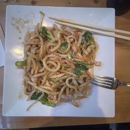 Fried Udon with chicken Fried Udon with chicken