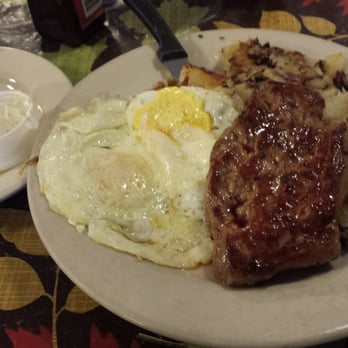 Ronnie's Cafe - Sirloin steak and 2 eggs, home fries and a buttermilk biscuit all for $6.95! You just can't beat that, it was really great! - Breakfast & Brunch Near Me - Glendale, Arizona Ronnie's Cafe - Sirloin steak and 2 eggs, home fries and a buttermilk biscuit all for $6.95! You just can't beat that, it was really great! - Breakfast & Brunch Near Me - Glendale, Arizona
