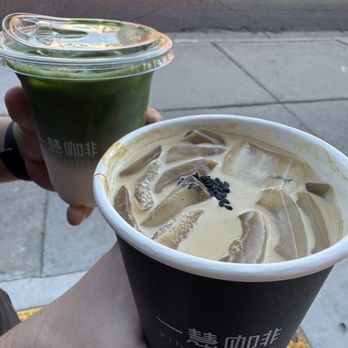 Yihui Coffee - Fist Bump and Matcha Latte - Coffee & Tea Near Me - Monterey Park, California
