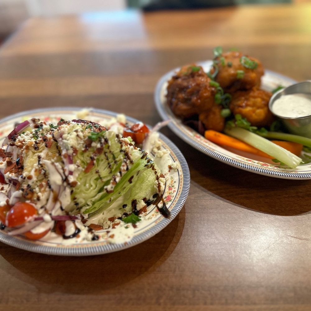 DC Vegan - Buffalo Cauliflower Wings & Wedge Salad - Vegan Near Me - Washington, DC, District of Columbia