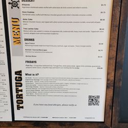 Tortuga Sandwich Shop - Kenmore - Menu