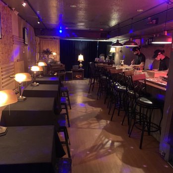 Sushi On Me - Inside of the place. If you are early, you'll get seated at the tables on the left and you can start drinking before everyone else arrives. - Japanese Near Me - Jackson Heights, New York Sushi On Me - Inside of the place. If you are early, you'll get seated at the tables on the left and you can start drinking before everyone else arrives. - Japanese Near Me - Jackson Heights, New York